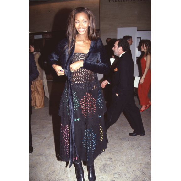 Beverly Peele In Black Mesh Top With Multi Colored Skirt Photo Print (16 x 20) - Item # CPA4444