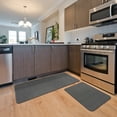 thumbnail image 1 of Beverly Rug 2 Piece Kitchen Runner Mat Washable Non Slip Bathroom Rug Set Gray 48" x 20" 30" x 20", 1 of 7