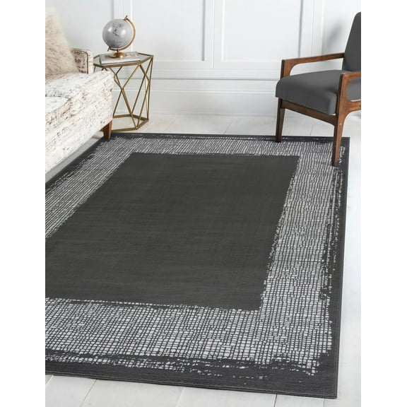 Beverly Rug Area Rugs for Living Room Dark Gray Off White 3' x 5'