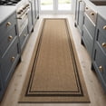 thumbnail image 1 of Beverly Rug Easy Jute Outdoor Indoor Non Shedding Easy-Cleaning Rug Bordered Natural 2x7, 1 of 7