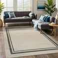 thumbnail image 1 of Beverly Rug Easy Jute Outdoor Indoor Non Shedding Easy-Cleaning Rug Bordered Off-White 8x10, 1 of 9