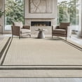 thumbnail image 1 of Beverly Rug Easy Jute Outdoor Indoor Non Shedding Easy-Cleaning Rug Bordered Off-White 9x12, 1 of 9