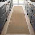 thumbnail image 1 of Beverly Rug Easy Jute Outdoor Indoor Non Shedding Easy-Cleaning Rug Framed Natural 2x7, 1 of 7