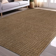 Beverly Rug Easy Jute Outdoor Indoor Non Shedding Easy-Cleaning Rug Natural 8x10