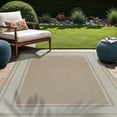thumbnail image 1 of Beverly Rug Floral Bordered Washable Outdoor Indoor Area Rugs 10x14 Beige, 1 of 9