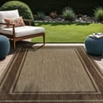thumbnail image 1 of Beverly Rug Floral Bordered Washable Outdoor Indoor Area Rugs 5x7 Jute, 1 of 9