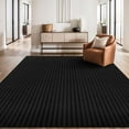 thumbnail image 1 of Beverly Rug Fluffy Modern Ultra Soft Plush Non Slip Easy Shag Indoor Area Rug Black 4x6, 1 of 9