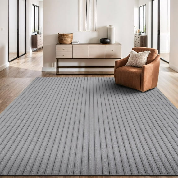 Beverly Rug Fluffy Modern Ultra Soft Plush Non Slip Easy Shag Indoor Area Rug Gray 8x10