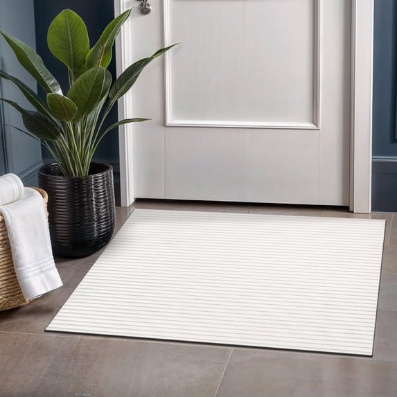 Beverly Rug Fluffy Modern Ultra Soft Plush Non Slip Easy Shag Indoor Area Rug White 2x3