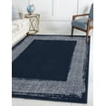 thumbnail image 1 of Beverly Rug Indoor Area Rug Modern, Easy Cleaning Carpet for Living Room, Blue Off White, 8' x 10', 1 of 8