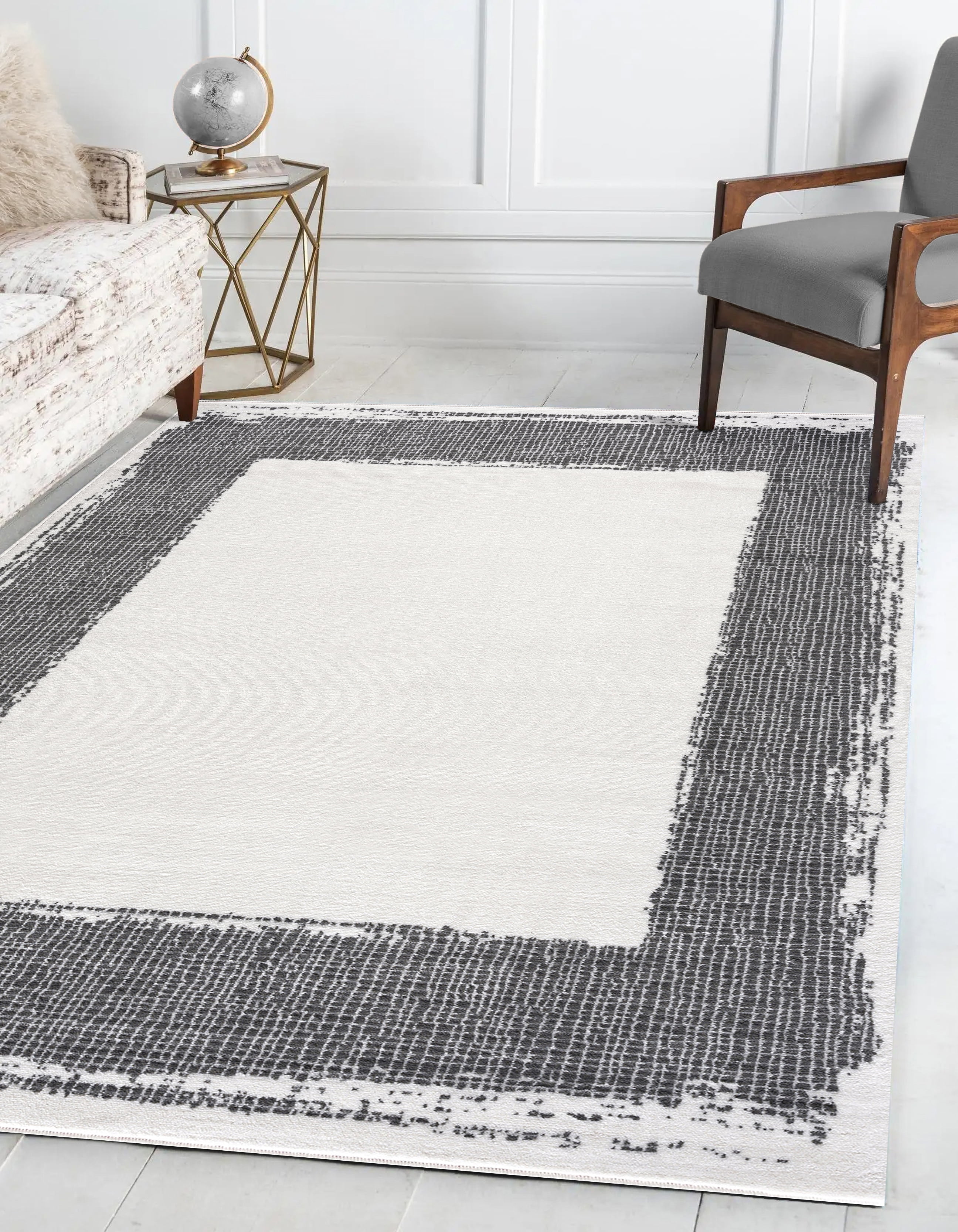 Beverly Rug Indoor Area Rug Modern, Easy Cleaning Carpet for Living