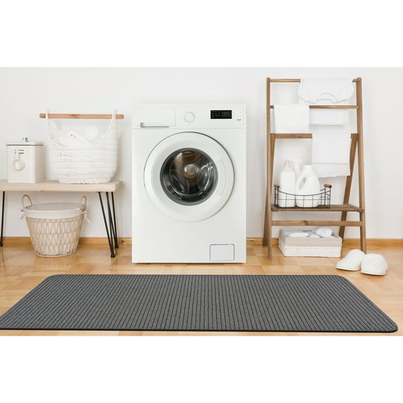 Beverly Rug Indoor Kitchen Runner Mat Washable Non Slip Bathroom Rug Gray 20" x 59"