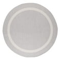 thumbnail image 1 of Beverly Rug Indoor/Outdoor Area Rugs, 6'x7" x Round, Circle Patio Porch Rug, Gray and White, 1 of 5