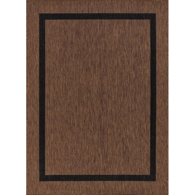 Beverly Rug Indoor/Outdoor Area Rug, Black and Gold, 9'x12', Bordered ...
