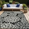 Beverly Rug Indoor/Outdoor Area Rugs,Modern Floral Patio Porch Garden