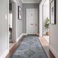 thumbnail image 1 of Beverly Rug Machine Washable Easy Cleaning Indoor Non-Slip Rugs Gray / Dark Gray 2'2"x7', 1 of 9