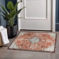 thumbnail image 1 of Beverly Rug Machine Washable Easy Cleaning Indoor Non-Slip Rugs Orange / Cream 2'x3', 1 of 9