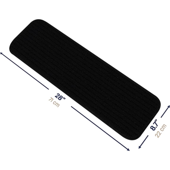 Beverly Rug Non-Slip Machine Washable 15PK Black Indoor Area Rugs