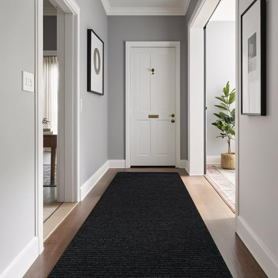 Beverly Rug Non-Slip Machine Washable 2 x 5 Dark Gray Indoor Area Rugs
