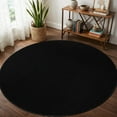 thumbnail image 1 of Beverly Rug Non-Slip Machine Washable 4 Round Black Indoor Area Rugs, 1 of 8