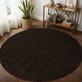 thumbnail image 1 of Beverly Rug Non-Slip Machine Washable 4 Round Brown Indoor Area Rugs, 1 of 8
