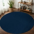 thumbnail image 1 of Beverly Rug Non-Slip Machine Washable 4 Round Navy Indoor Area Rugs, 1 of 8