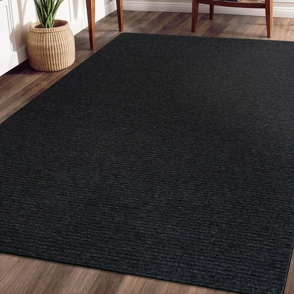 Beverly Rug Non-Slip Machine Washable 4 x 6 Dark Gray Indoor Area Rugs