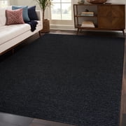 Beverly Rug Non-Slip Machine Washable 5 x 7 Dark Gray Indoor Area Rugs