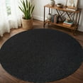 thumbnail image 1 of Beverly Rug Non-Slip Machine Washable 6 Round Dark Gray Indoor Area Rugs, 1 of 8