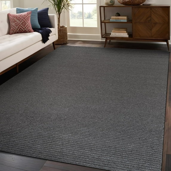 Beverly Rug Non-Slip Machine Washable 6 x 9 Gray Indoor Area Rugs