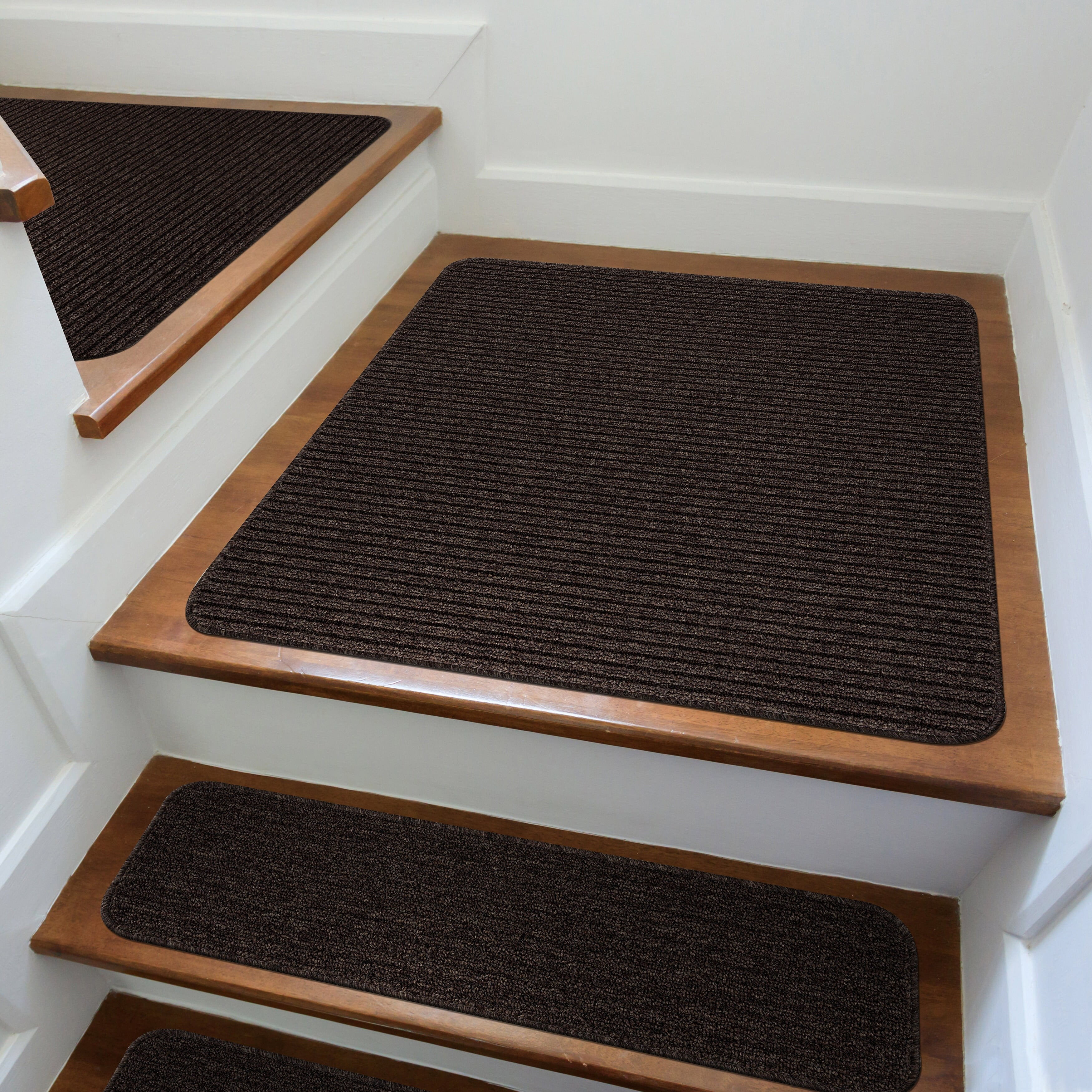 Beverly Rug Non Slip Stair Treads, Matching Landing Rug, Washable