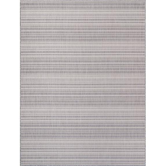 Beverly Rug Outdoor Area Rug 6' x 9' Patio, Porch, Garden White and Gray