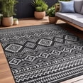 thumbnail image 1 of Beverly Rug Outdoor Area Rugs, Waterproof Patio Porch Garden Carpet, Black and White, 10'x14', 1 of 8