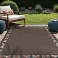 thumbnail image 1 of Beverly Rug Outdoor / Indoor Area Rugs Patio Porch Garden Carpet Bordered/Brown 10x14, 1 of 9