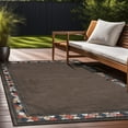 thumbnail image 1 of Beverly Rug Outdoor / Indoor Area Rugs Patio Porch Garden Carpet Bordered/Brown 4x6, 1 of 9