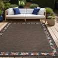 thumbnail image 1 of Beverly Rug Outdoor / Indoor Area Rugs Patio Porch Garden Carpet Bordered/Brown 6x9, 1 of 9