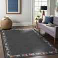 thumbnail image 1 of Beverly Rug Outdoor / Indoor Area Rugs Patio Porch Garden Carpet Bordered / Dark Gray 5x7, 1 of 9