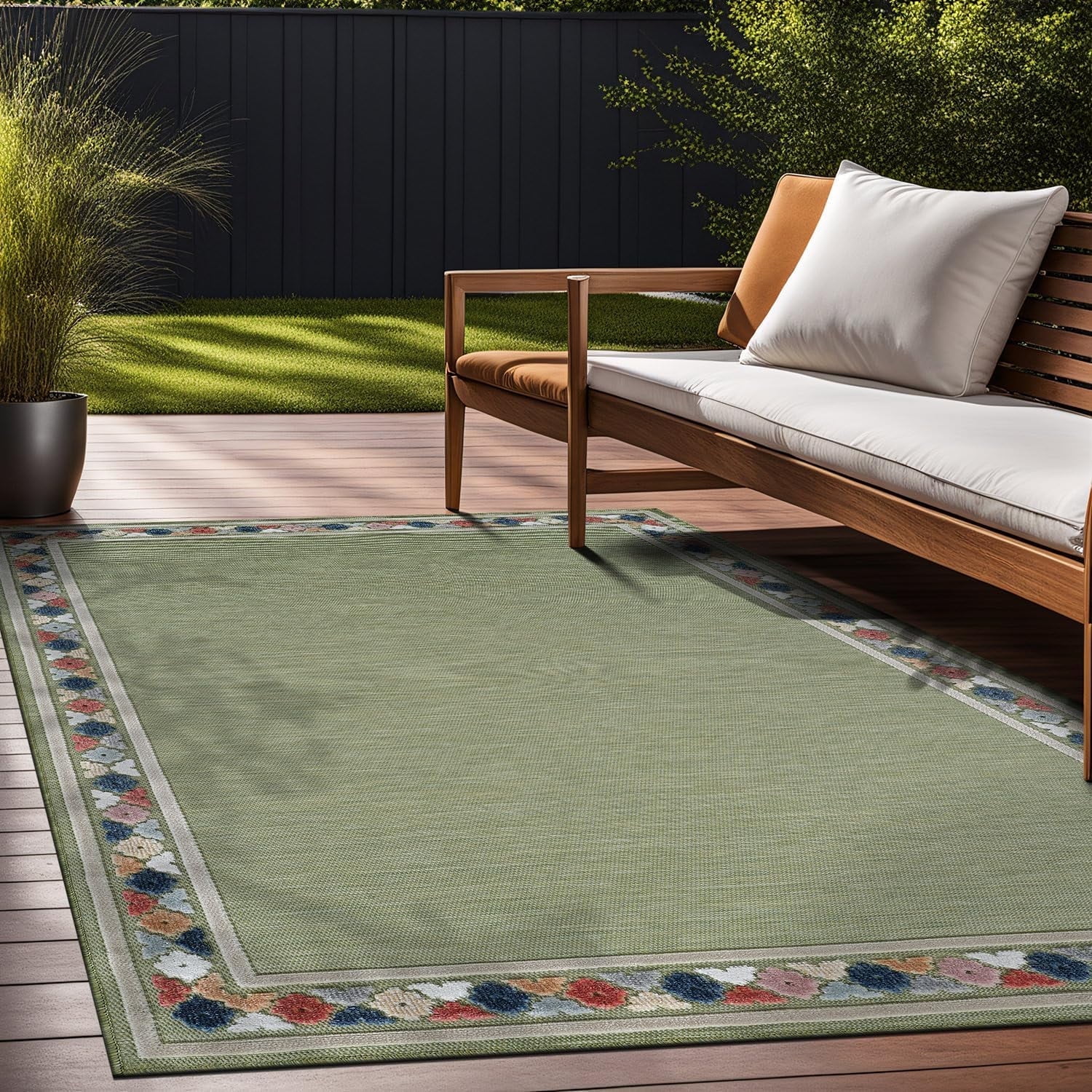 Beverly Rug Outdoor / Indoor Area Rugs Patio Porch Garden Carpet ...