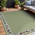 thumbnail image 1 of Beverly Rug Outdoor / Indoor Area Rugs Patio Porch Garden Carpet Bordered / Green 9x12, 1 of 9