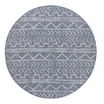 thumbnail image 1 of Beverly Rug Outdoor Rug 6' 7'' Round Patio, Porch, Garden, Blue and White, 1 of 6