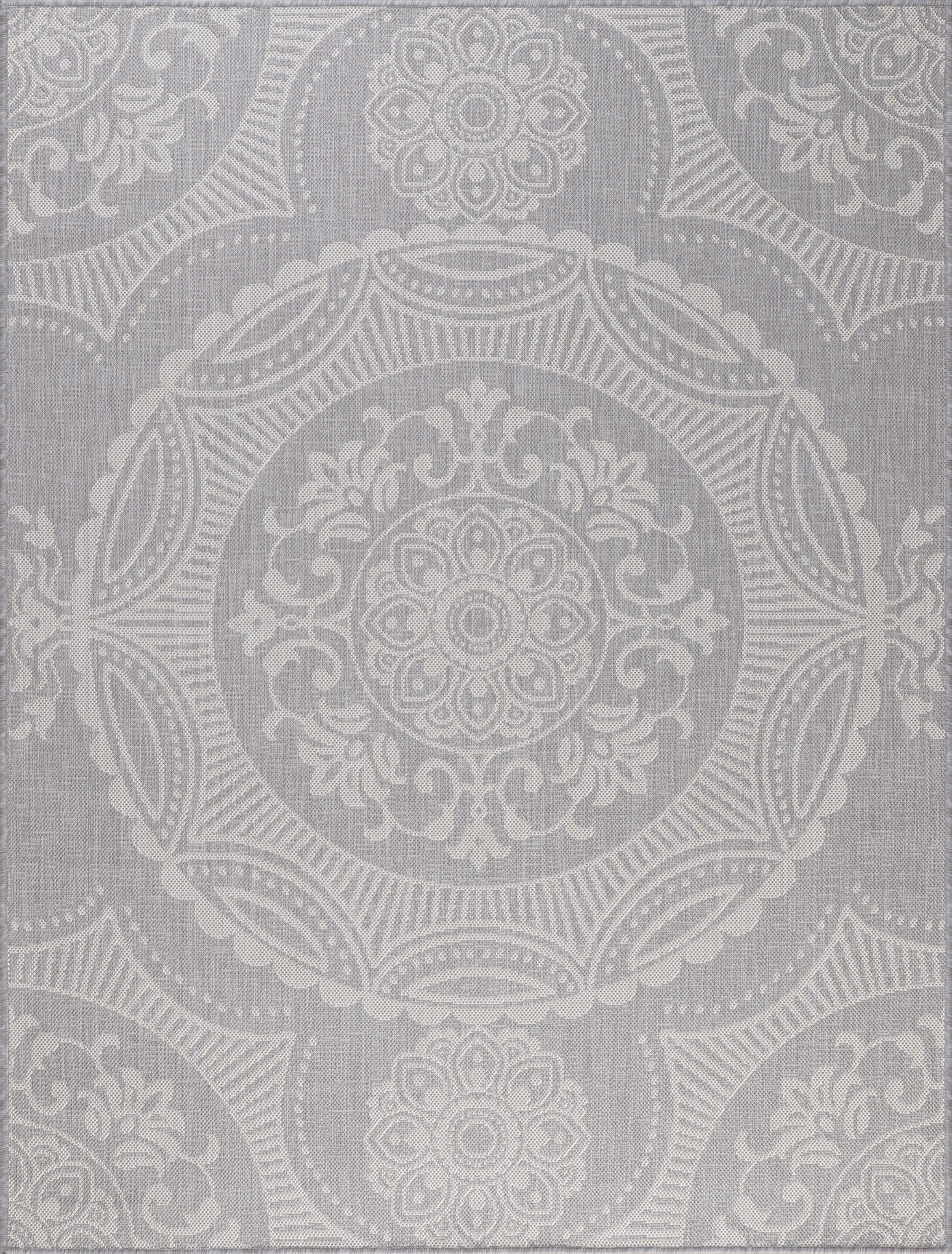 Beverly Rug Outdoor Rugs 8' x 10' for Patio, Garden, Porch White and