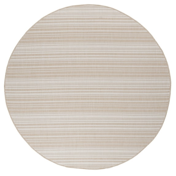 Beverly Rug Round Outdoor Rug 6' 7'' Patio, Porch, Garden Beige
