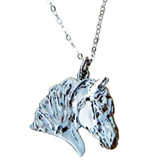 Beverly Zimmer 246279P Draft Horse Head Platinum Pendant Plate