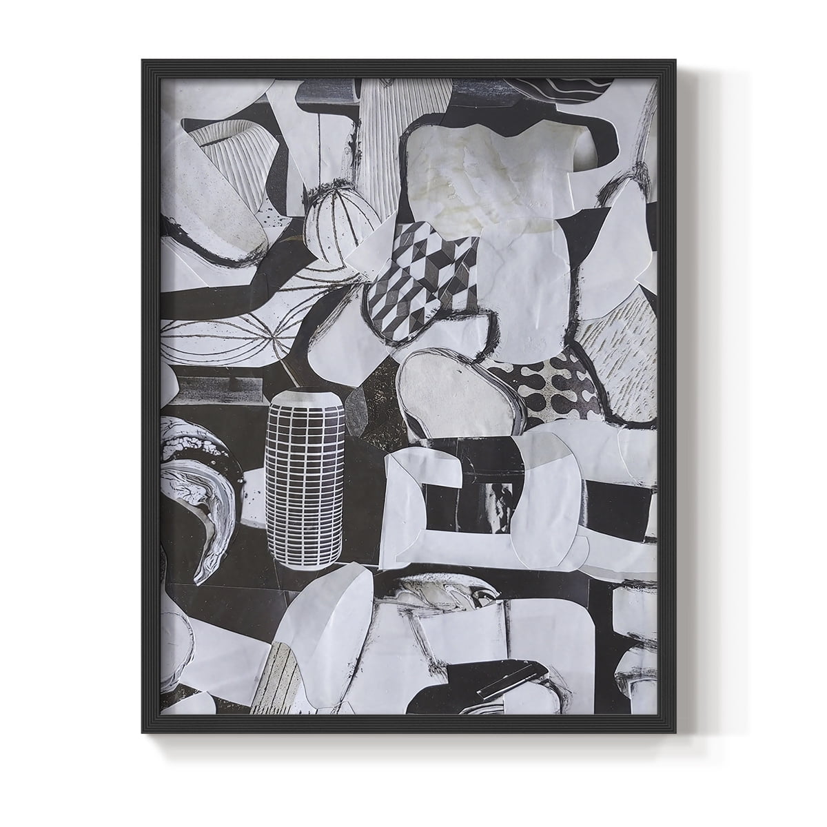 Beverlywood City Forms Framed Print in Black Solid Wood Framed Print No Nail Hanging