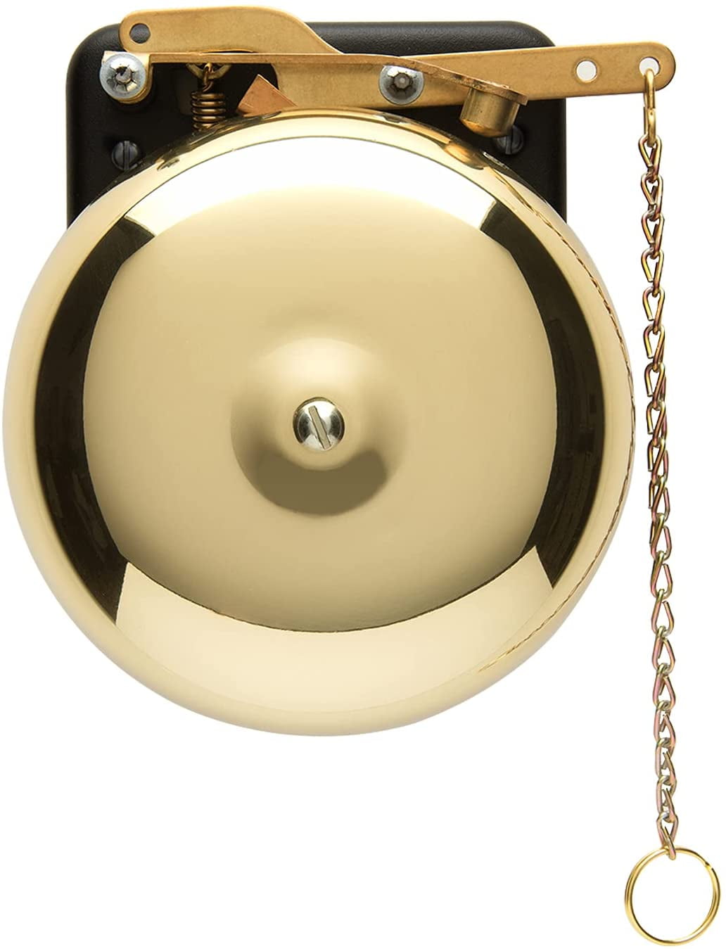Bevin Bells Brass Trip Gong | Traditional Prize Fighter 6" Boxing Bell | Loud & Made of Steel & Brass | Boxing Training and Warning Device in One | Man Cave / Bar Accessory | Made in USA