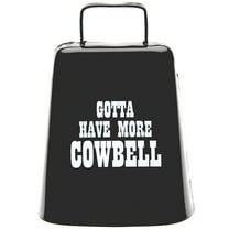 Bevin Bells "Gotta Have More Cowbell" (Medium) | Kentucky Cow Bell w/Black Color | Made from Steel | Loud Noise Makers w/Handle | Made in CT, USA