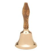 Bevin Bells Solid Brass Hand Bell | 2HB | New England Hardwood Handle | Elegant Hand Call Bell | Noise Makers | Loud Brass Bells | Easy to Grip Handle | Teacher Handheld Bell | Made in CT, USA