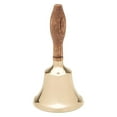 thumbnail image 1 of Bevin Bells Solid Brass Hand Bell | 4HB | New England Hardwood Handle | Elegant Hand Call Bell | Noise Makers | Loud Brass Bells | Easy to Grip Handle | Teacher Handheld Bell | Made in CT, USA, 1 of 9