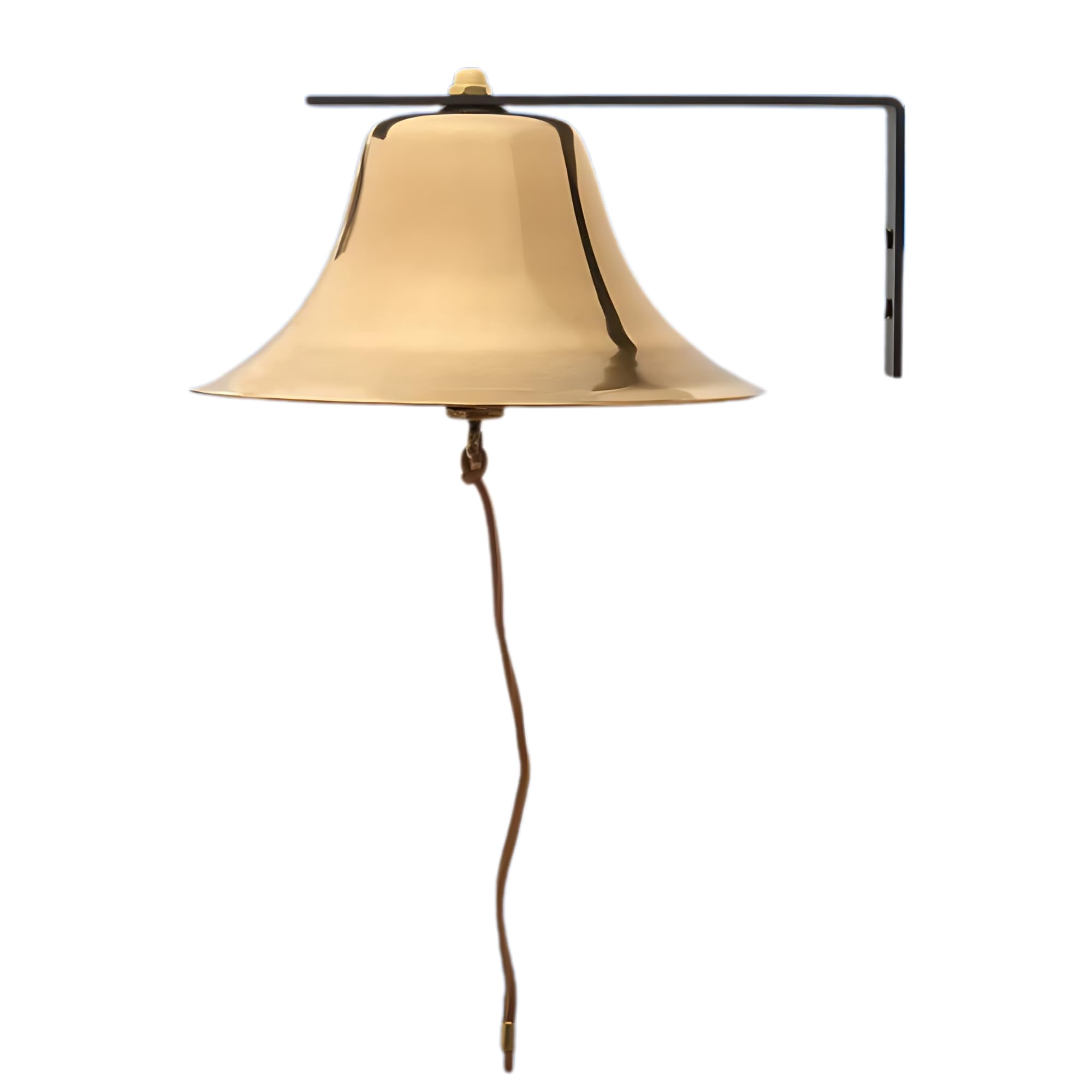 Bevin Bells Yacht Bell – Solid Brass 8" Fog Bell | Ship Bell | Boat Bell | Wonderful Tone with a Loud and Long Ring | Hanging Bell | Highly Polished and Lacquered | Made of Solid Brass | Made in USA