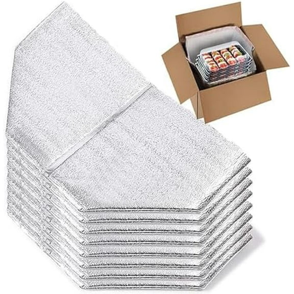 Bevisun 13"8.5"12" Reusable Thermal Bags, 8 Pack Foil Insulated Bag Liner, Waterproof Thermal Box Liners for Lunch Box/Shopping Bag  Insulation Dining Kit (Home Decor, Kitchen, & Other)